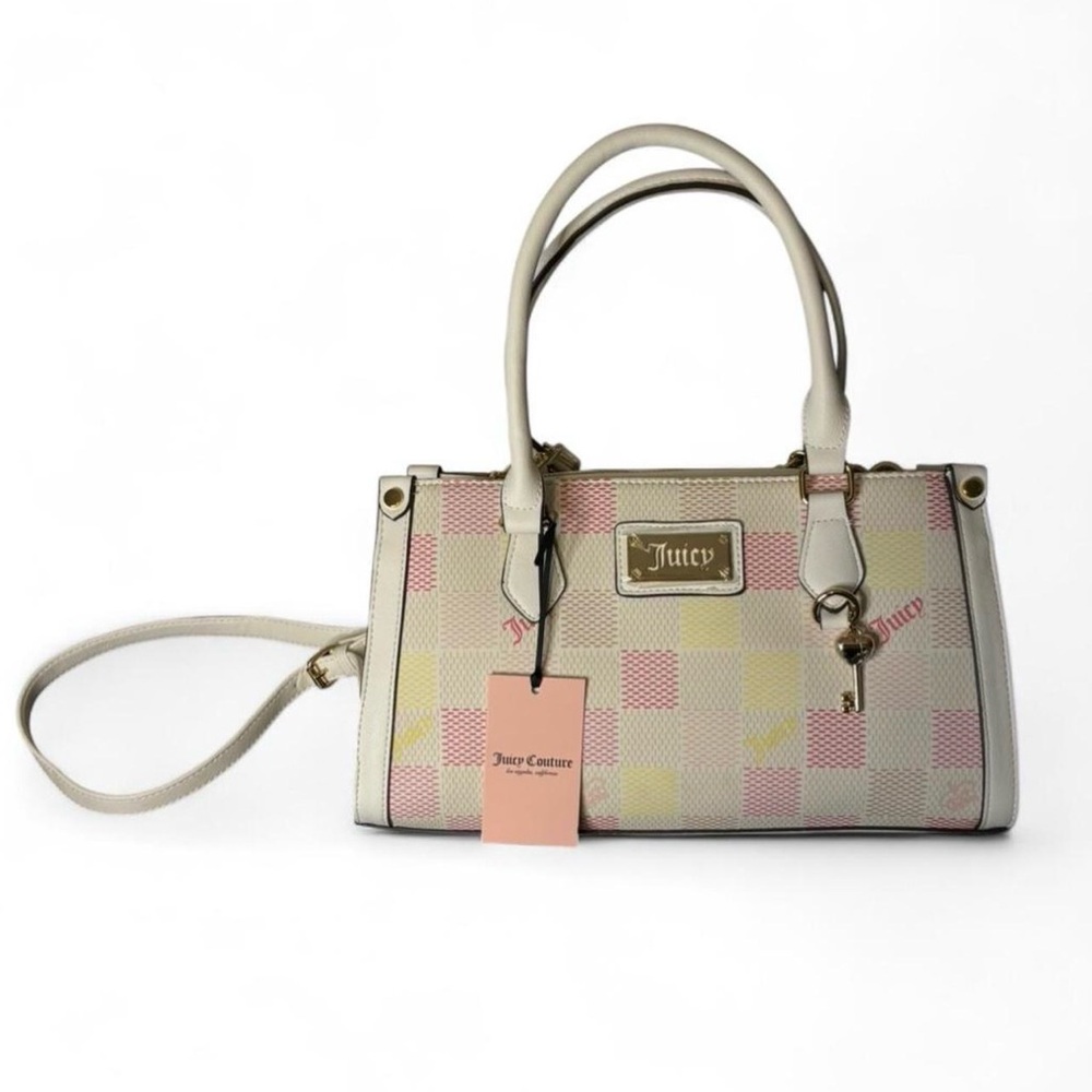 Juicy Couture Satchel - White, Pink, and Yellow